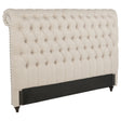 Tampa Furniture Outlet - Coaster - Devon 57-inch Upholstered Full Headboard Beige - 300525FB1
