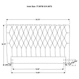 Devon 57-inch Upholstered Eastern King Headboard Beige - Tampa Furniture Outlet