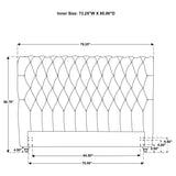 Devon 57-inch Upholstered California King Headboard Beige - Tampa Furniture Outlet