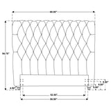 Devon 57-inch Upholstered Queen Headboard Beige - Tampa Furniture Outlet