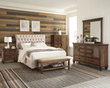 Devon 57-inch Upholstered Queen Panel Bed Beige - Tampa Furniture Outlet