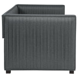 Brodie Upholstered Twin Daybed with Trundle Grey - Tampa Furniture Outlet