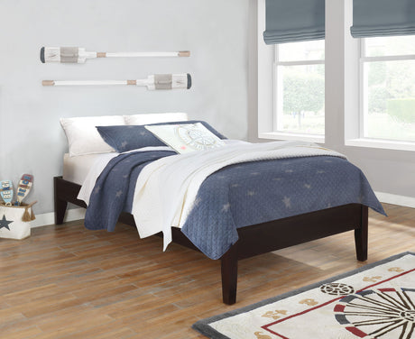 Hounslow Twin Universal Platform Bed Cappuccino - Tampa Furniture Outlet