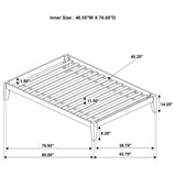 Hounslow Twin Universal Platform Bed Cappuccino - Tampa Furniture Outlet