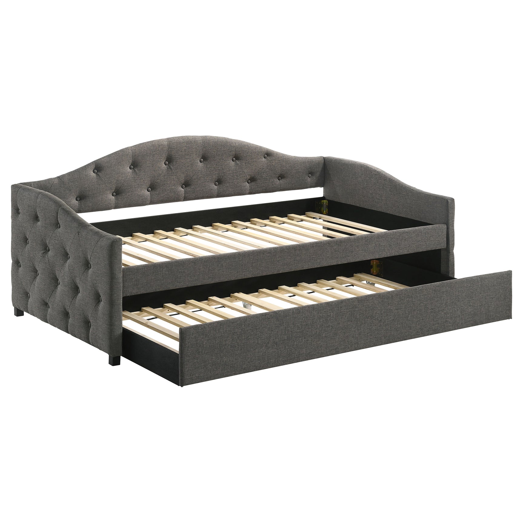 Tampa Furniture Outlet - Coaster - Sadie Upholstered Twin Daybed with Trundle Grey - 300638