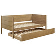 Tampa Furniture Outlet - Coaster - Calinda Wood Twin Daybed With Trundle Natural - 300685