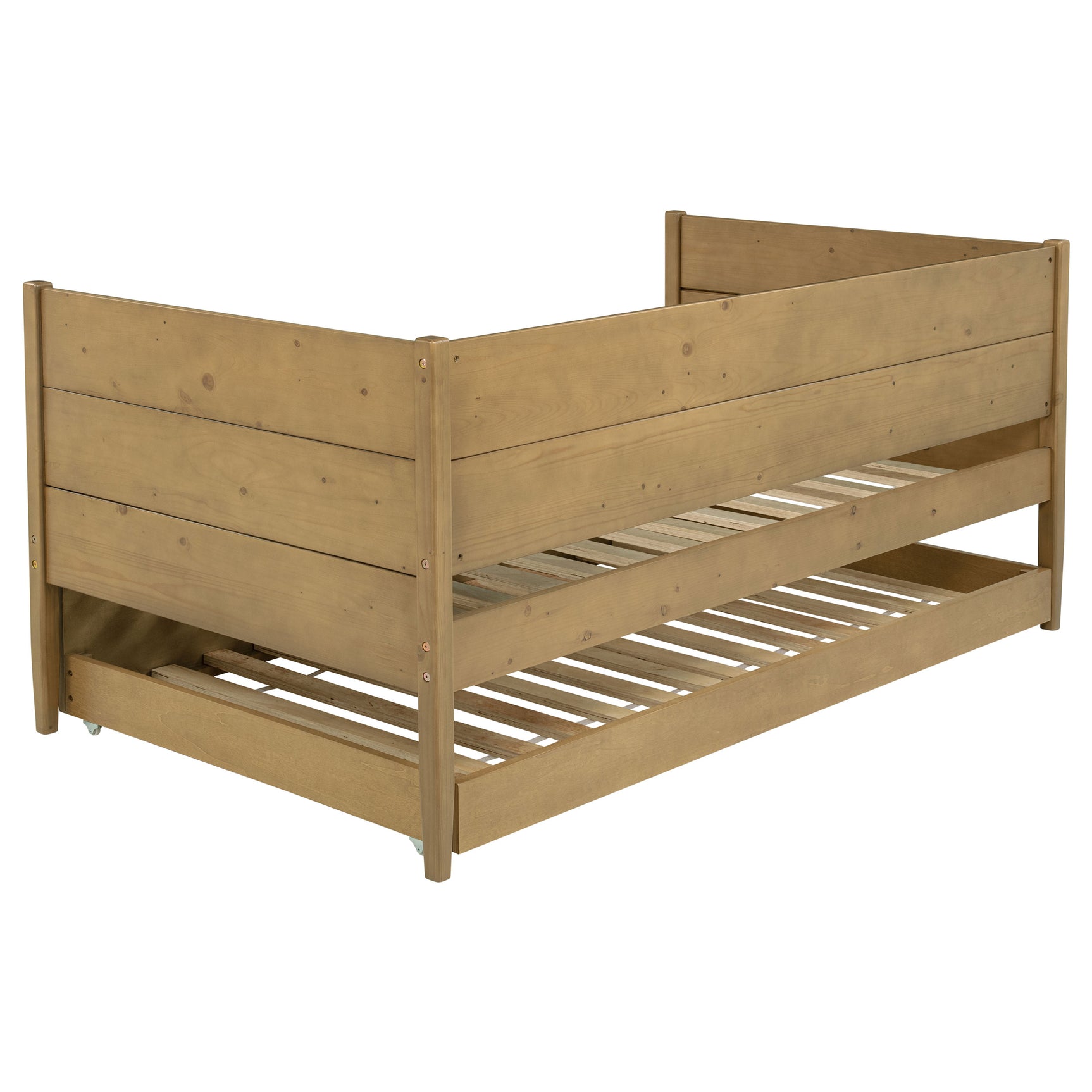 Calinda Wood Twin Daybed With Trundle Natural - Tampa Furniture Outlet