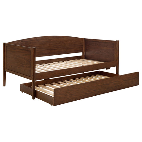 Tampa Furniture Outlet - Coaster - Bozeman Wood Twin Daybed With Trundle Medium Walnut - 300686
