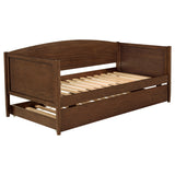 Bozeman Wood Twin Daybed With Trundle Medium Walnut - Tampa Furniture Outlet