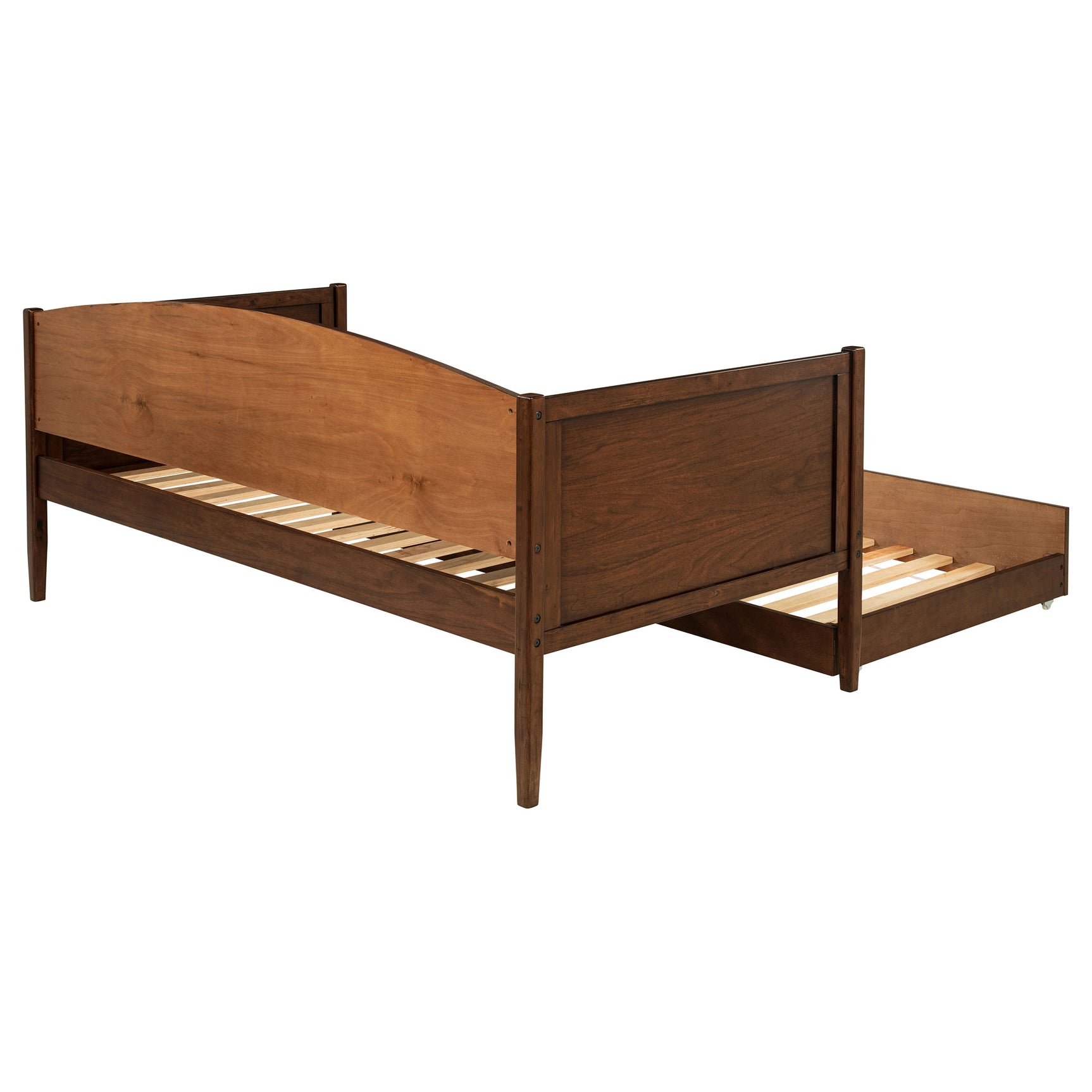 Bozeman Wood Twin Daybed With Trundle Medium Walnut - Tampa Furniture Outlet