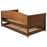 Bozeman Wood Twin Daybed With Trundle Medium Walnut - Tampa Furniture Outlet