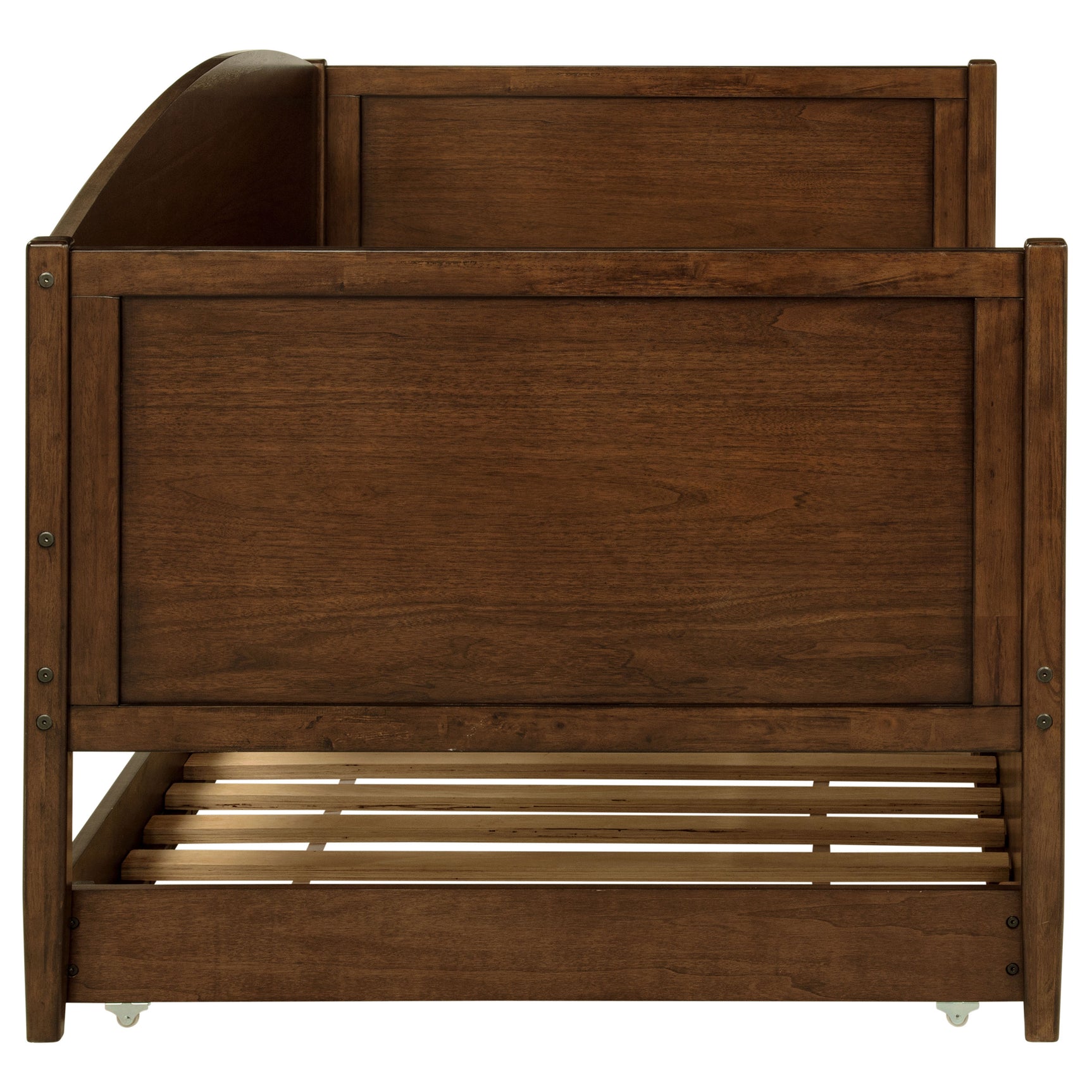 Bozeman Wood Twin Daybed With Trundle Medium Walnut - Tampa Furniture Outlet