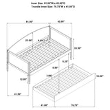 Bozeman Wood Twin Daybed With Trundle Medium Walnut - Tampa Furniture Outlet