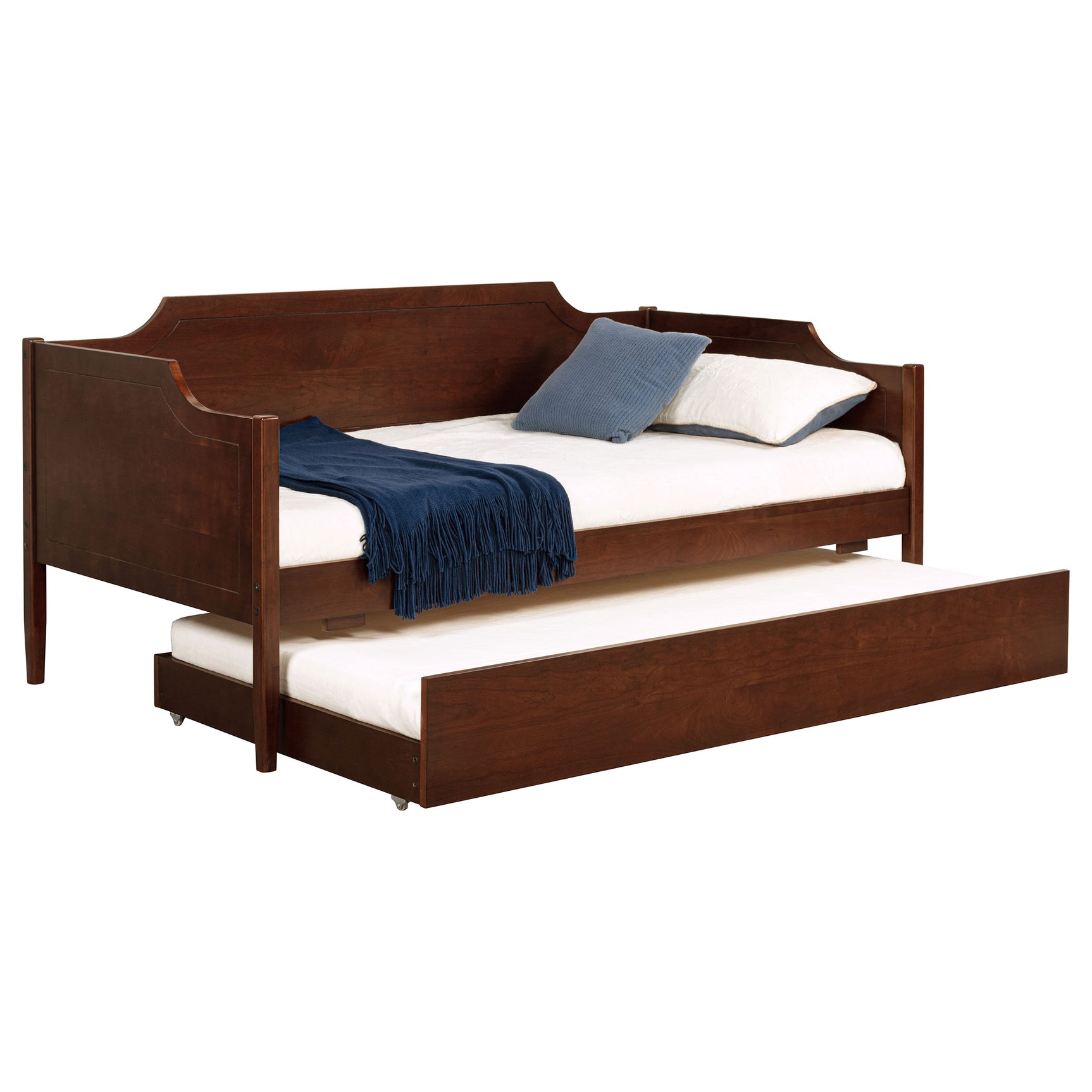 Redding Wood Twin Daybed With Trundle Cherry - Tampa Furniture Outlet