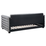 Patricia Boucle Upholstered Twin Day Bed with Trundle Grey - Tampa Furniture Outlet