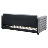 Patricia Boucle Upholstered Twin Day Bed with Trundle Grey - Tampa Furniture Outlet