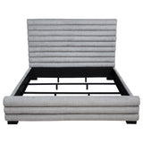Patricia 58-inch Boucle Upholstered Eastern King Bed Grey - Tampa Furniture Outlet