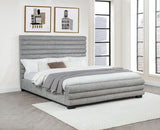 Patricia 58-inch Boucle Upholstered California King Bed Grey - Tampa Furniture Outlet