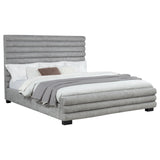 Patricia 58-inch Boucle Upholstered California King Bed Grey - Tampa Furniture Outlet