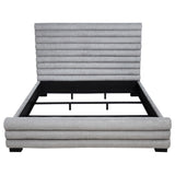Patricia 58-inch Boucle Upholstered California King Bed Grey - Tampa Furniture Outlet