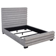 Tampa Furniture Outlet - Coaster - Patricia 58-inch Boucle Upholstered Queen Bed Grey - 300719Q