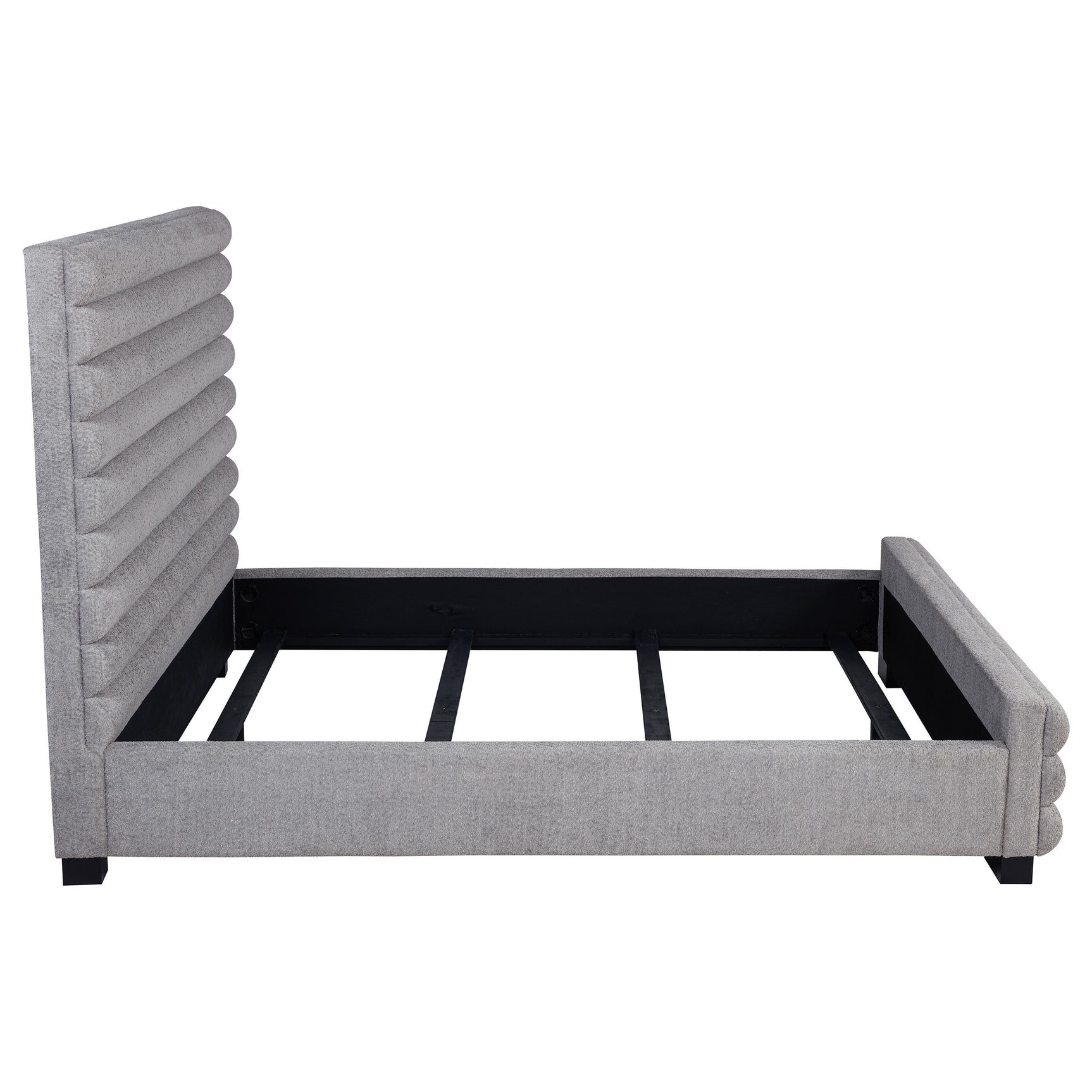 Patricia 58-inch Boucle Upholstered Queen Bed Grey - Tampa Furniture Outlet