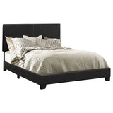 Tampa Furniture Outlet - Coaster - Dorian Faux Leather Upholstered California King Bed Black - 300761KW