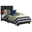 Tampa Furniture Outlet - Coaster - Dorian Faux Leather Upholstered Twin Panel Bed Black - 300761T