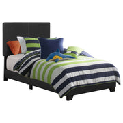 Tampa Furniture Outlet - Coaster - Dorian Faux Leather Upholstered Twin Panel Bed Black - 300761T