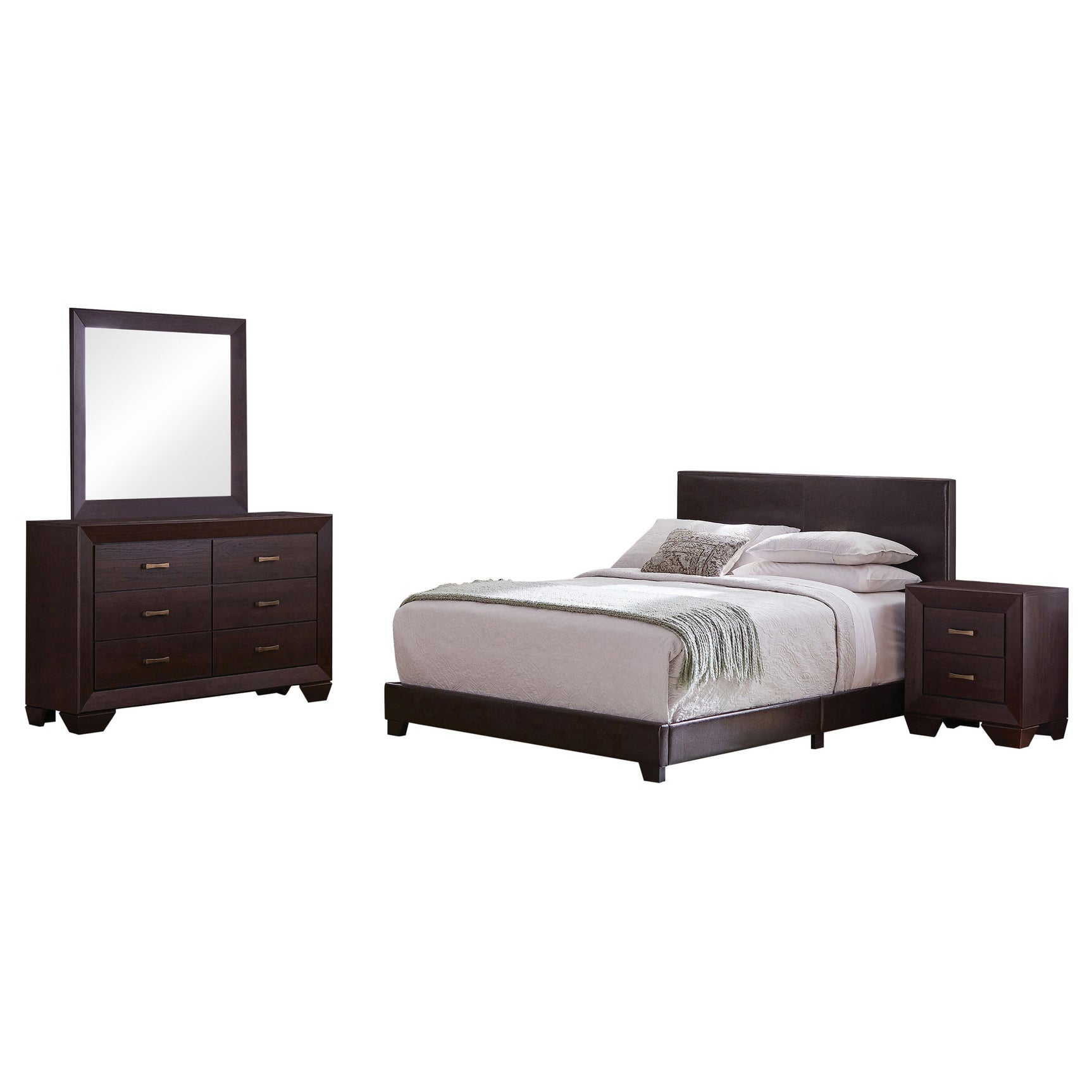 Tampa Furniture Outlet - Coaster - Dorian 4-piece Eastern King Bedroom Set Dark Cocoa - 300762KE-S4