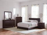 Dorian 5-piece Eastern King Bedroom Set Dark Cocoa - Tampa Furniture Outlet