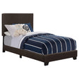 Tampa Furniture Outlet - Coaster - Dorian Faux Leather Upholstered Twin Panel Bed Brown - 300762T