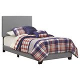 Tampa Furniture Outlet - Coaster - Dorian Faux Leather Upholstered Twin Panel Bed Grey - 300763T