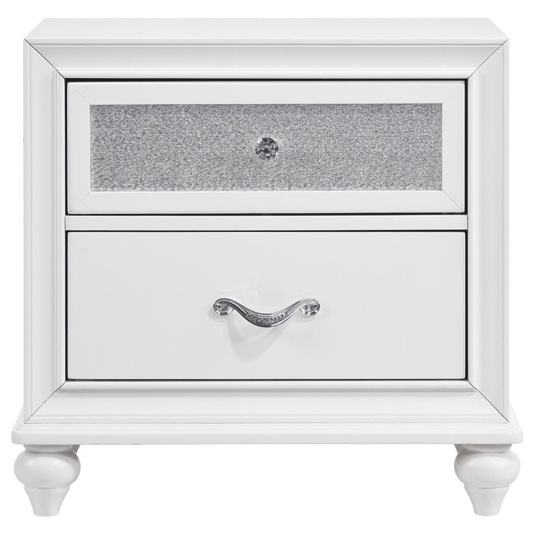 Barzini 5-piece Eastern King Bedroom Set White - Tampa Furniture Outlet
