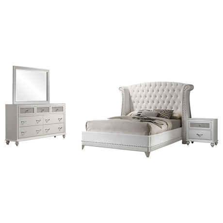 Barzini 4-piece Queen Bedroom Set White - Tampa Furniture Outlet