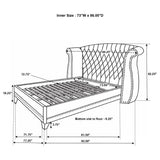 Barzini 4-piece Queen Bedroom Set White - Tampa Furniture Outlet