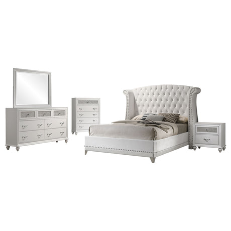 Barzini 5-piece Queen Bedroom Set White - Tampa Furniture Outlet