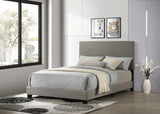 Dorian Fabric Upholstered Full Panel Bed Taupe - Tampa Furniture Outlet
