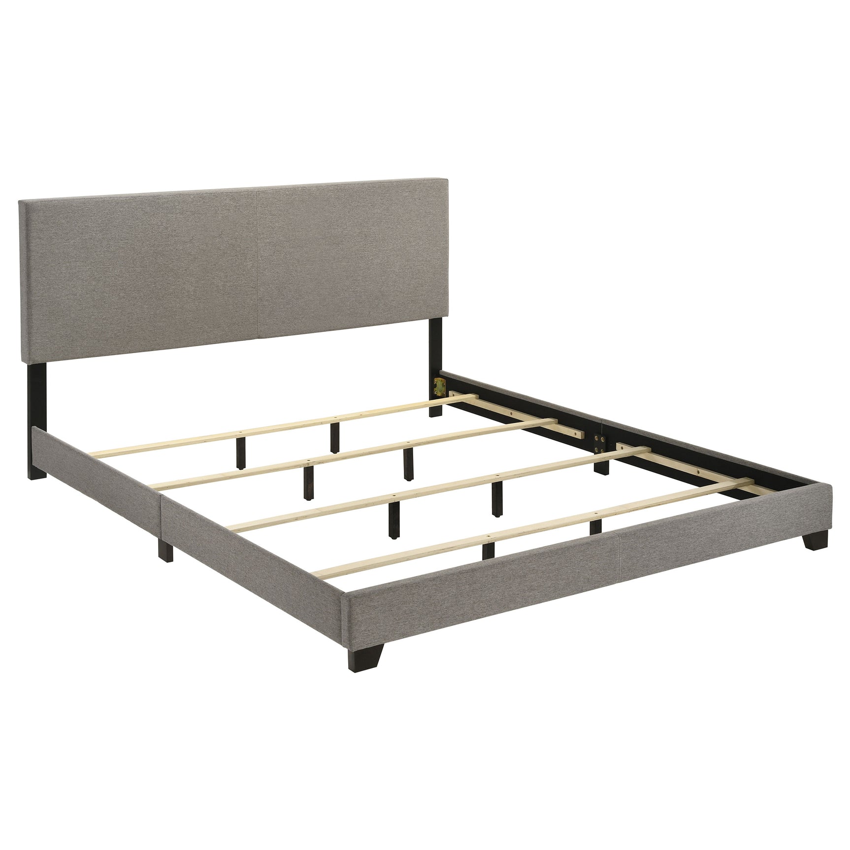 Dorian Fabric Upholstered Eastern King Panel Bed Taupe - Tampa Furniture Outlet