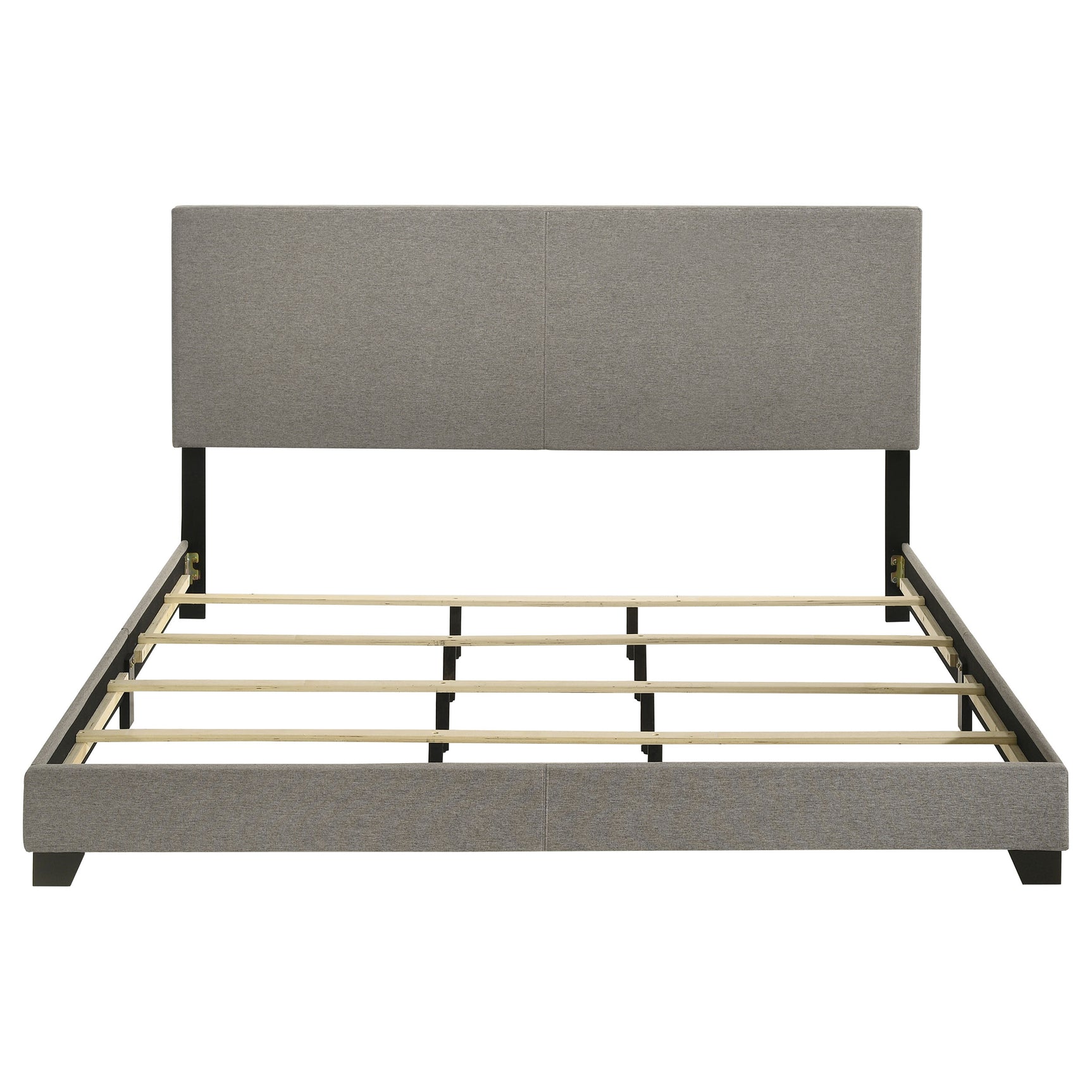 Dorian Fabric Upholstered Eastern King Panel Bed Taupe - Tampa Furniture Outlet