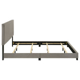 Dorian Fabric Upholstered Eastern King Panel Bed Taupe - Tampa Furniture Outlet