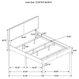 Dorian Fabric Upholstered California King Panel Bed Taupe - Tampa Furniture Outlet