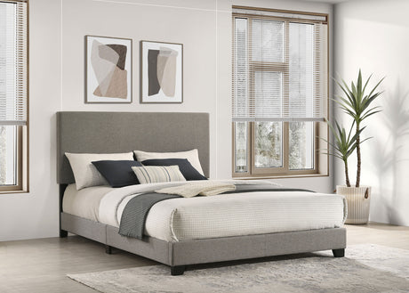 Dorian Fabric Upholstered Queen Panel Bed Taupe - Tampa Furniture Outlet