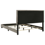 Dorian Fabric Upholstered Queen Panel Bed Taupe - Tampa Furniture Outlet