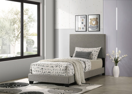 Dorian Fabric Upholstered Twin Panel Bed Taupe - Tampa Furniture Outlet