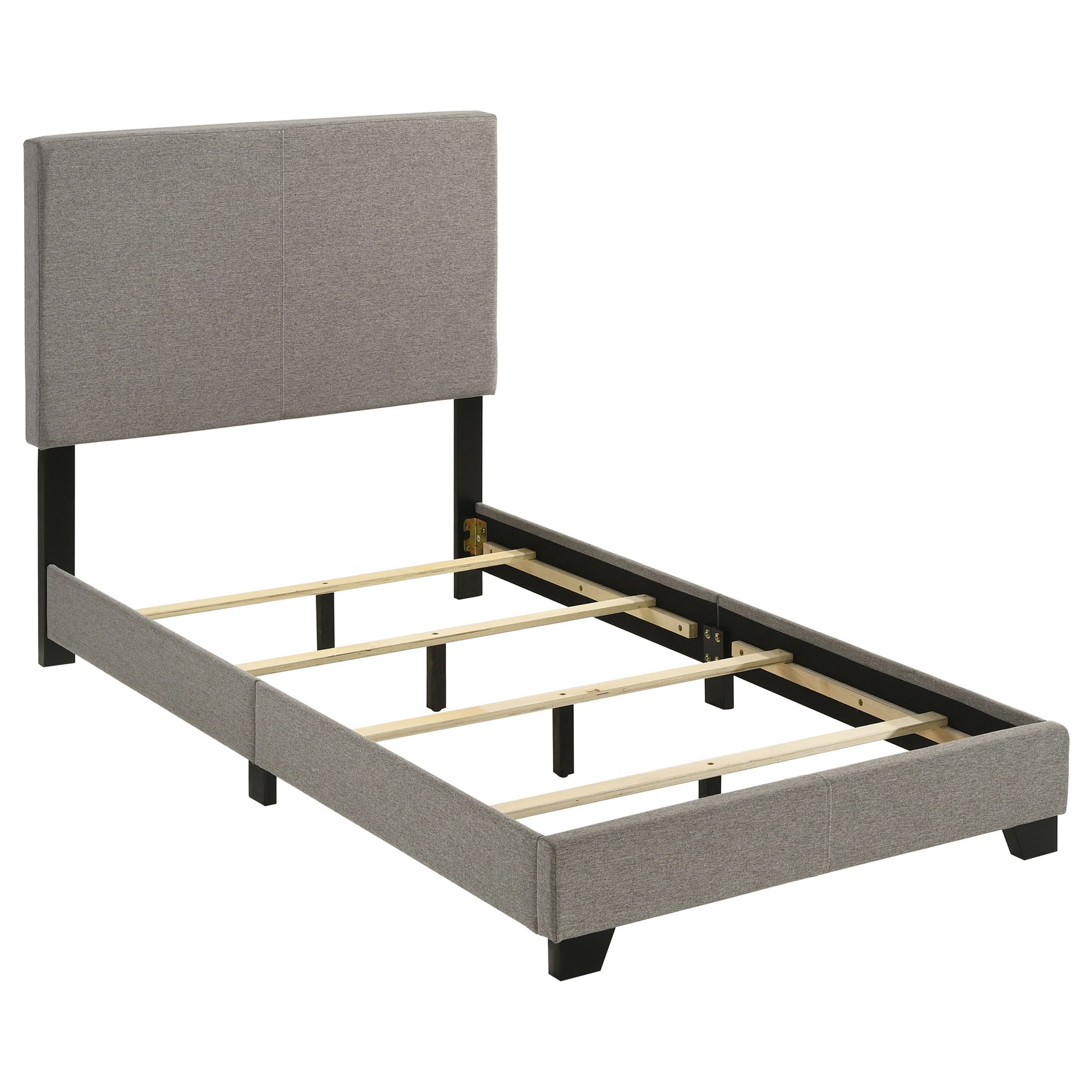 Dorian Fabric Upholstered Twin Panel Bed Taupe - Tampa Furniture Outlet