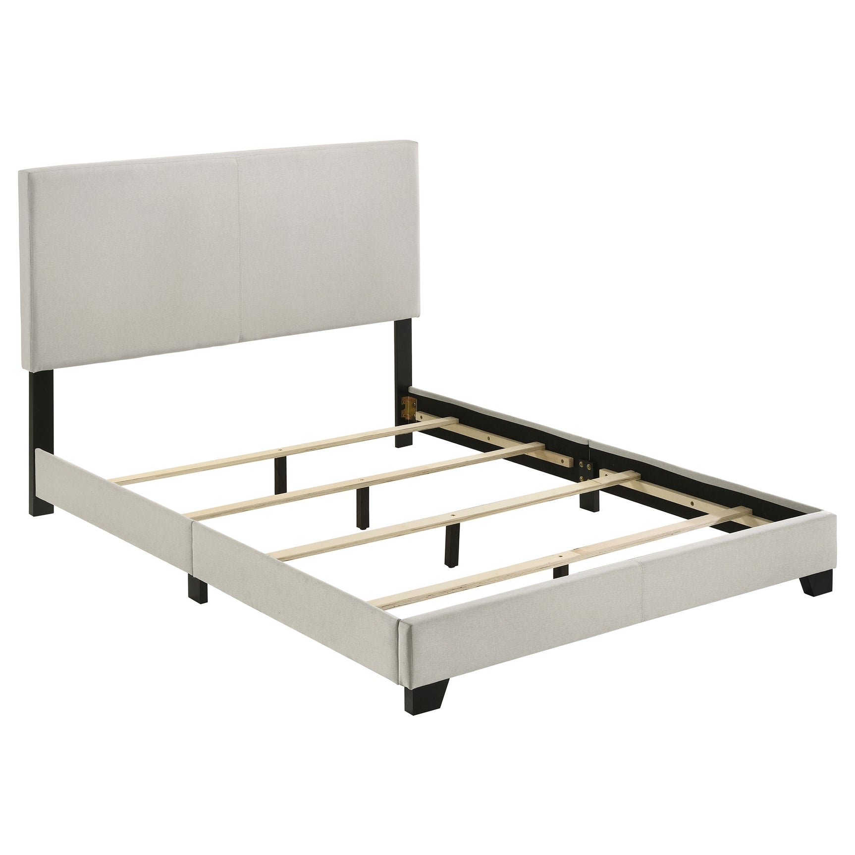 Dorian Fabric Upholstered Full Panel Bed Cream - Tampa Furniture Outlet