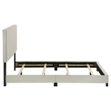 Dorian Fabric Upholstered Full Panel Bed Cream - Tampa Furniture Outlet