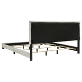Dorian Fabric Upholstered California King Panel Bed Cream - Tampa Furniture Outlet