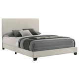 Dorian Fabric Upholstered Queen Panel Bed Cream - Tampa Furniture Outlet